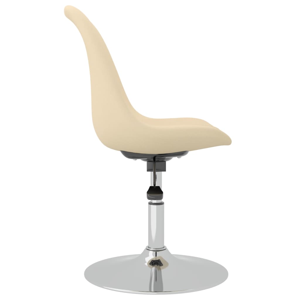 Chaises pivotantes à manger lot de 4 Crème Tissu - XIOS