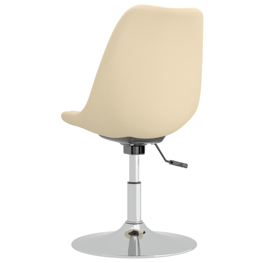 Chaises pivotantes à manger lot de 4 Crème Tissu - XIOS