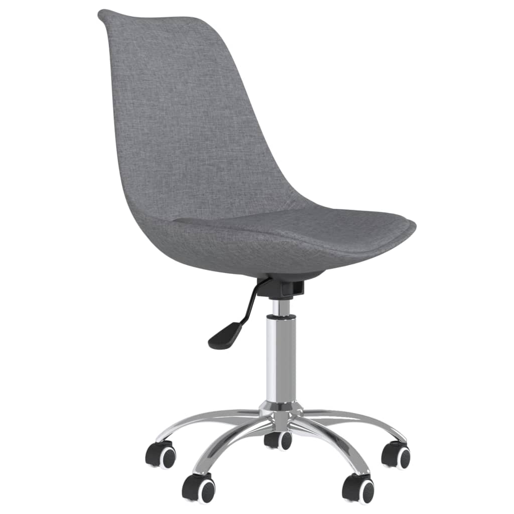 Chaises pivotantes à manger lot de 2 Gris clair Tissu - XIOS
