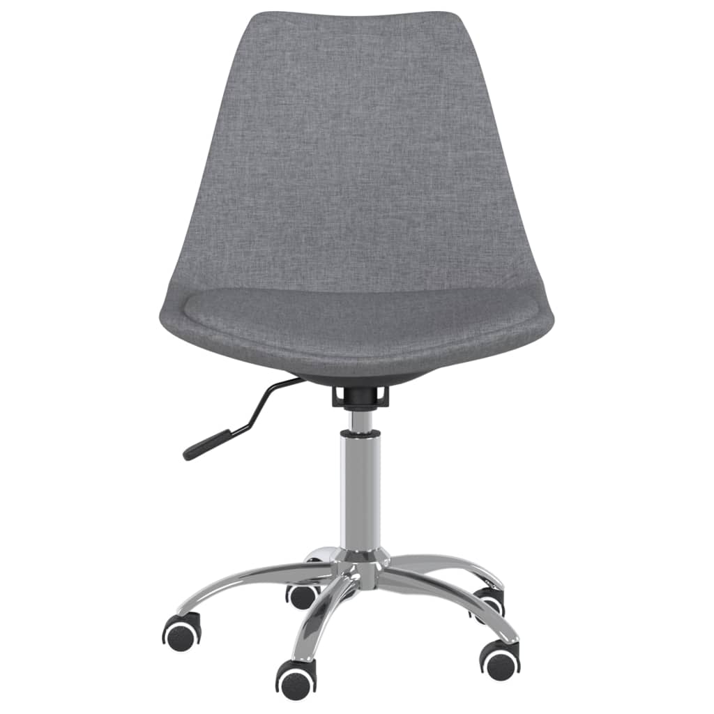 Chaises pivotantes à manger lot de 2 Gris clair Tissu - XIOS