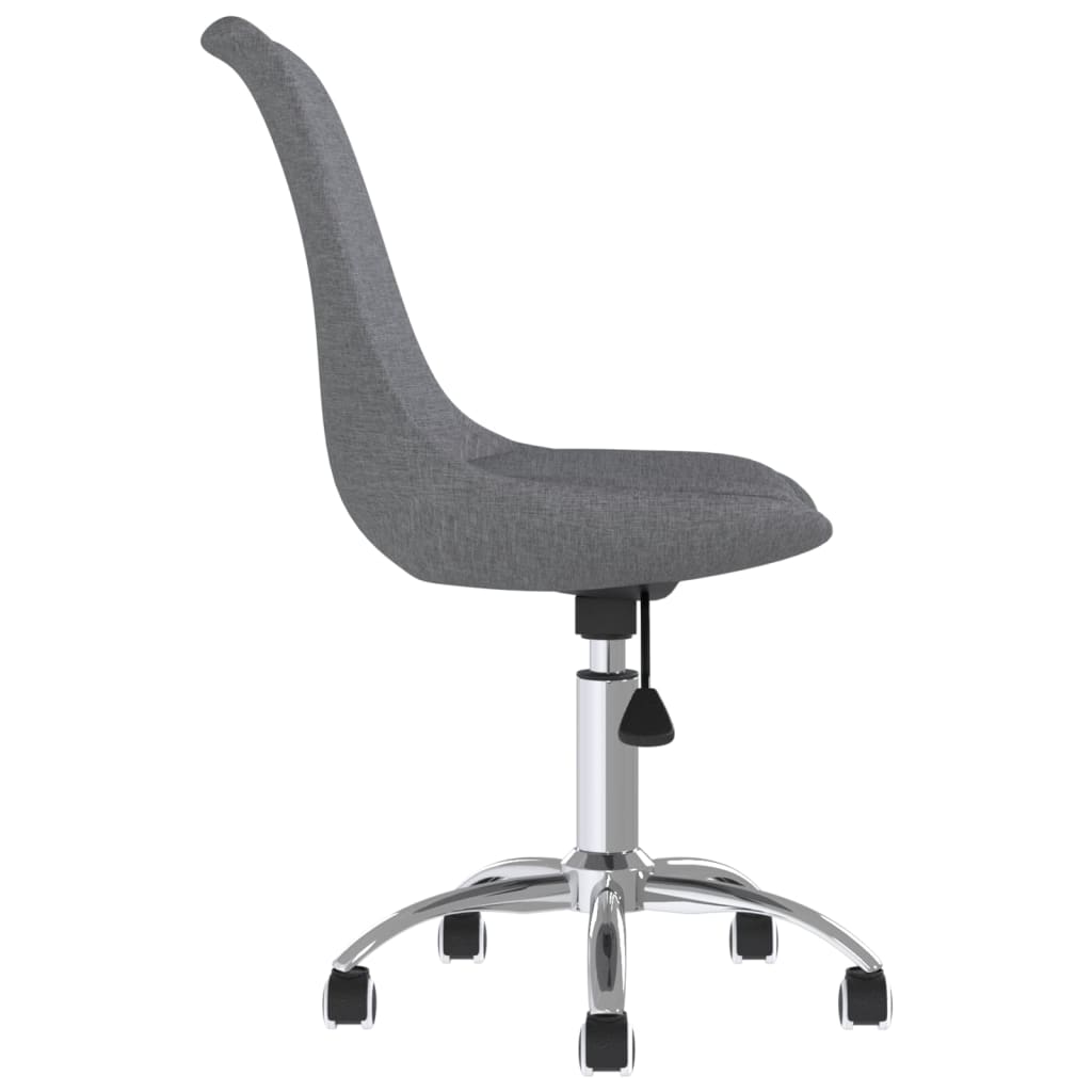 Chaises pivotantes à manger lot de 2 Gris clair Tissu - XIOS