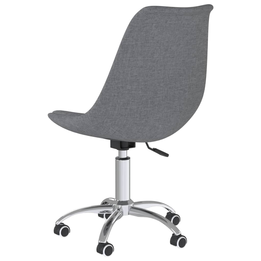Chaises pivotantes à manger lot de 2 Gris clair Tissu - XIOS