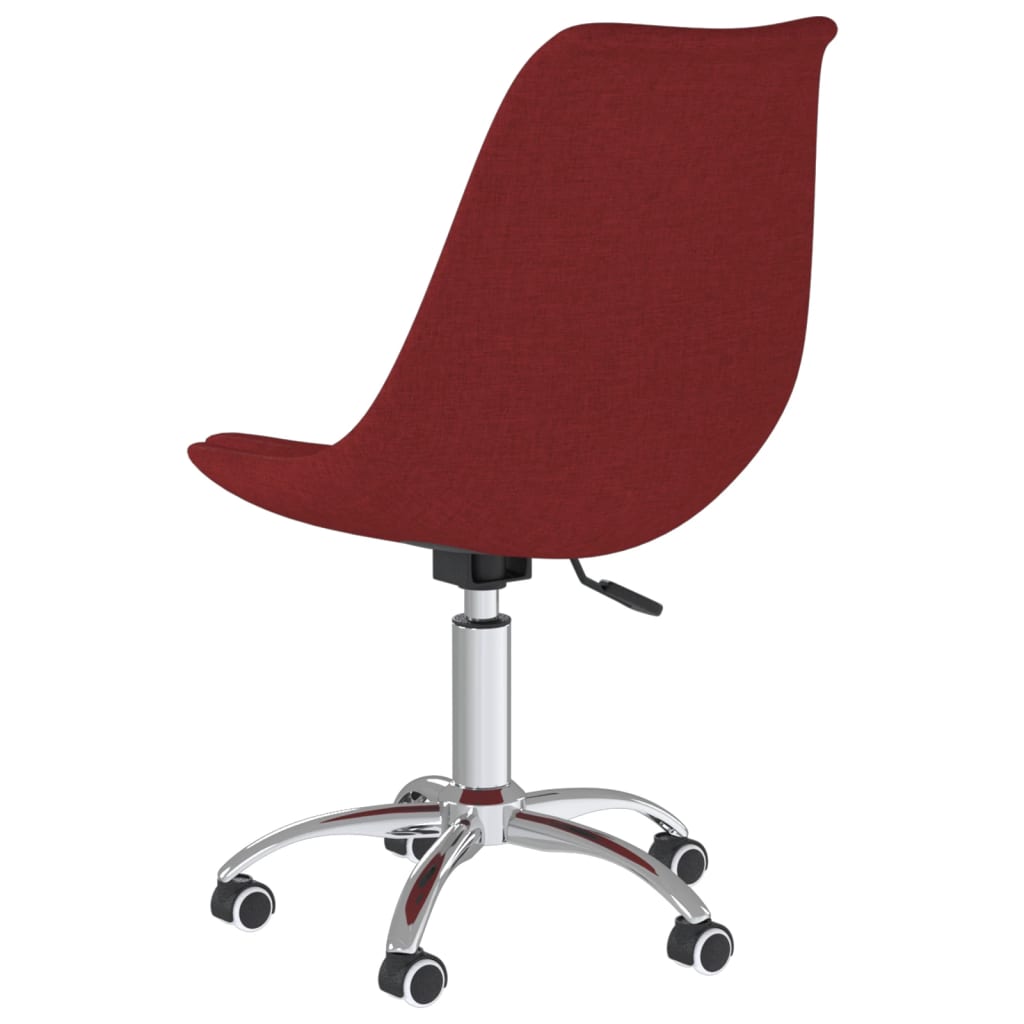 Chaises pivotantes à manger lot de 2 Rouge bordeaux Tissu - XIOS