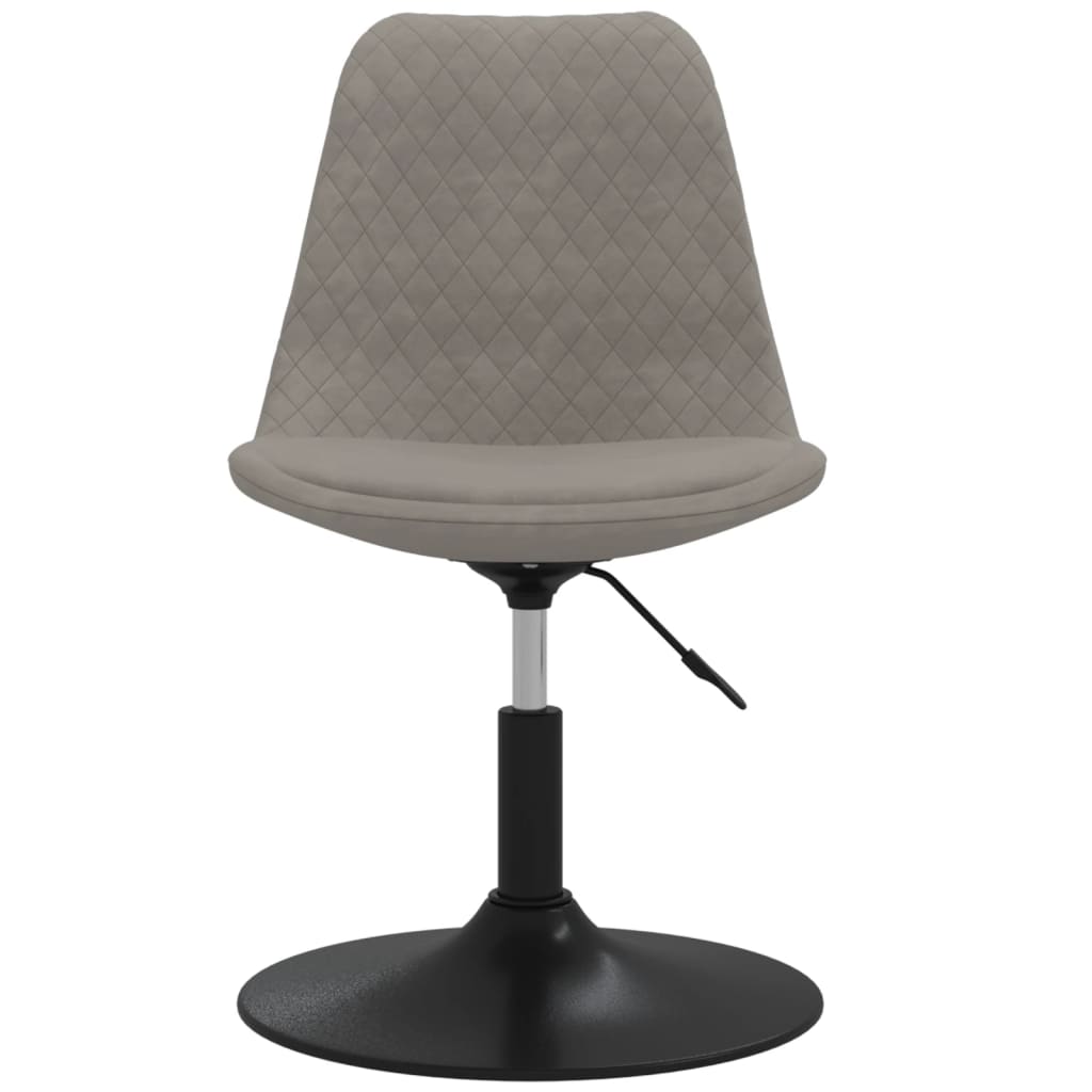 Chaises à manger pivotantes lot de 4 Gris clair Velours - XIOS