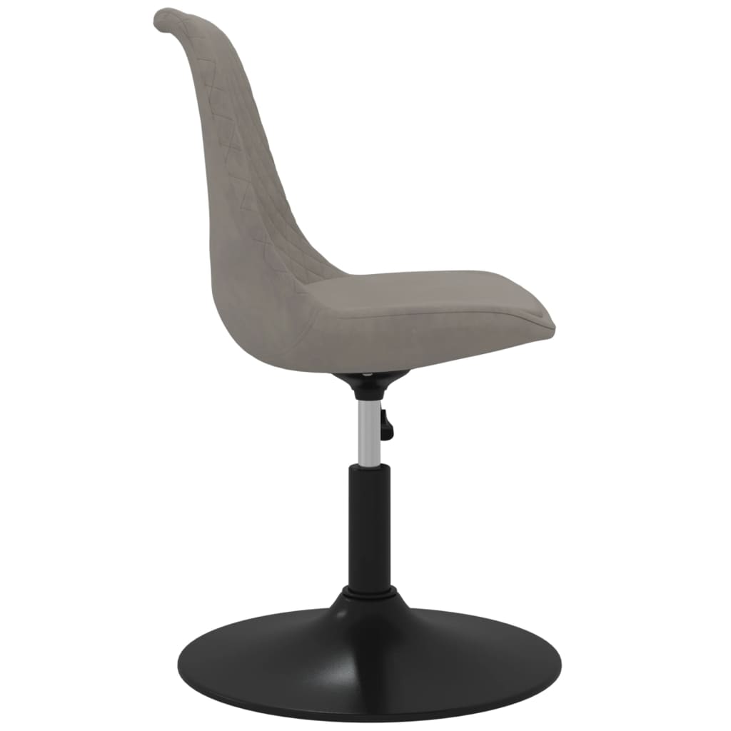 Chaises à manger pivotantes lot de 4 Gris clair Velours - XIOS