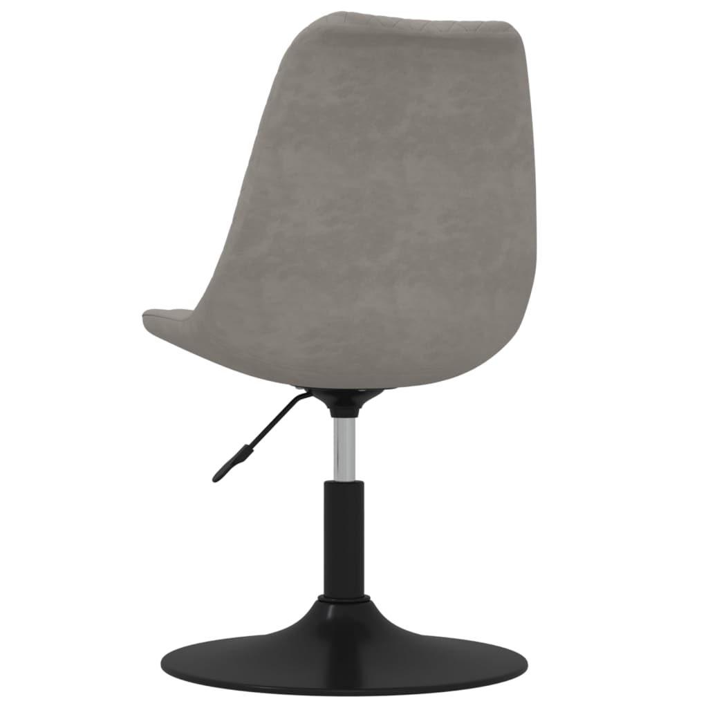 Chaises à manger pivotantes lot de 4 Gris clair Velours - XIOS