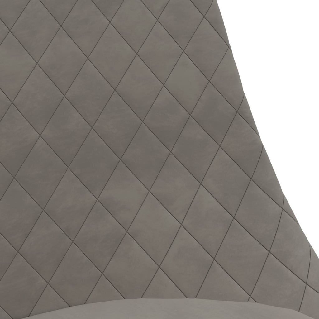 Chaises à manger pivotantes lot de 4 Gris clair Velours - XIOS