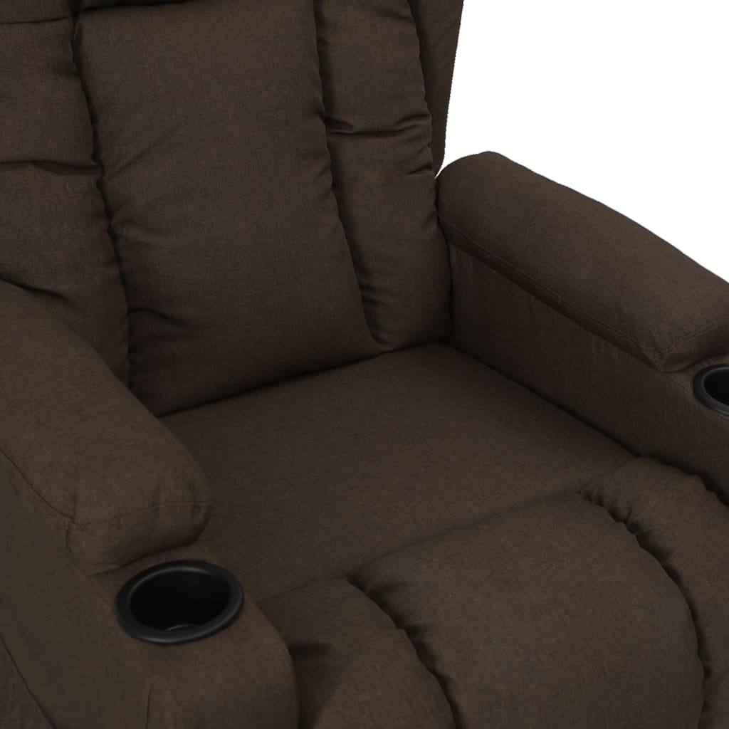 Fauteuil inclinable Marron foncé Tissu - XIOS
