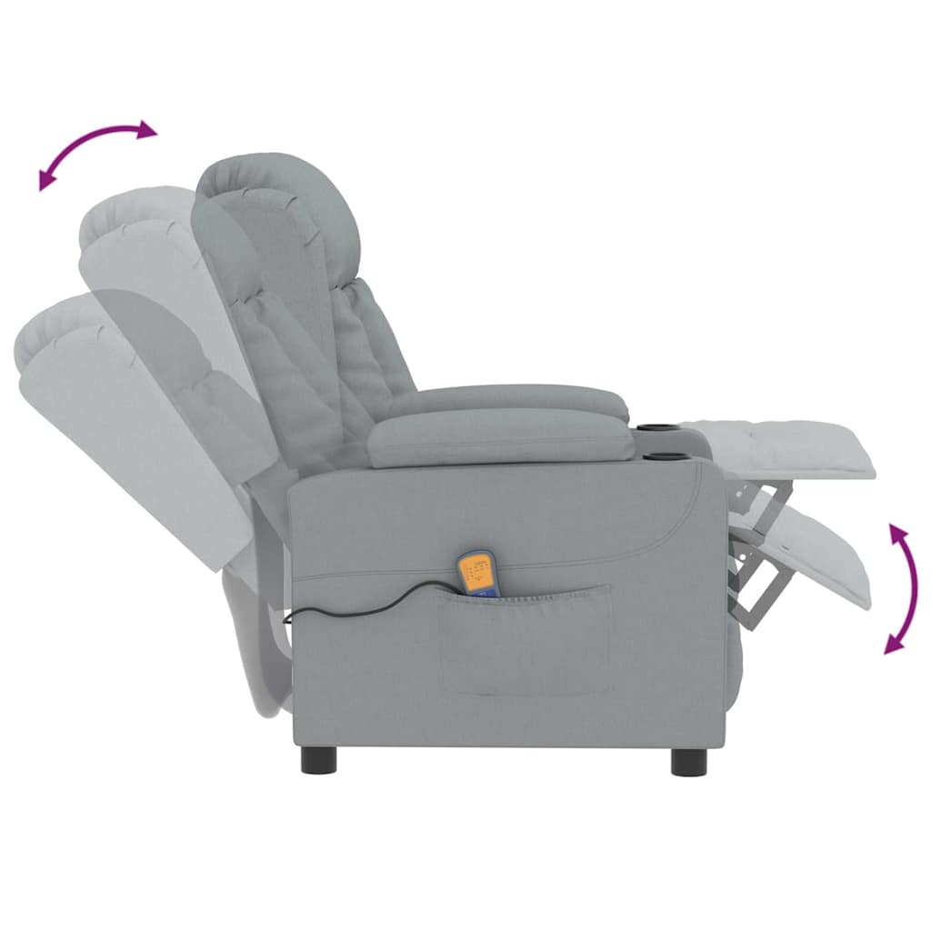 Fauteuil de massage Gris clair Tissu - XIOS