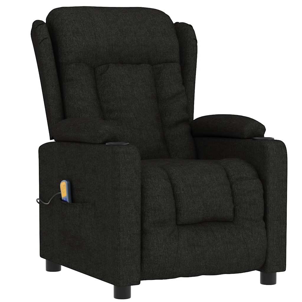 Fauteuil de massage Noir Tissu Fauteuils électriques vidaXL