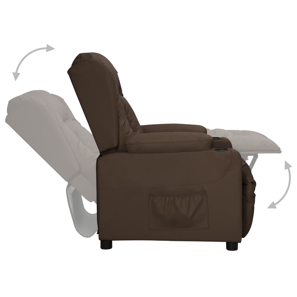 Fauteuil inclinable Marron Similicuir - XIOS
