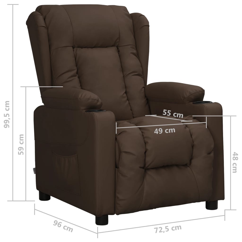 Fauteuil inclinable Marron Similicuir - XIOS
