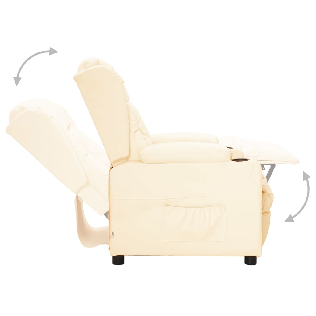 Fauteuil inclinable Crème Similicuir - XIOS