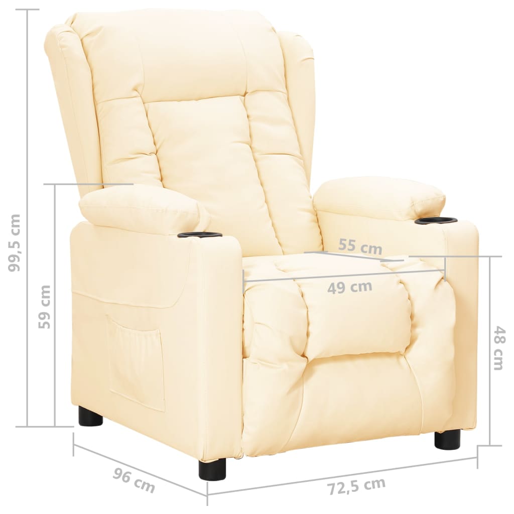 Fauteuil inclinable Crème Similicuir - XIOS