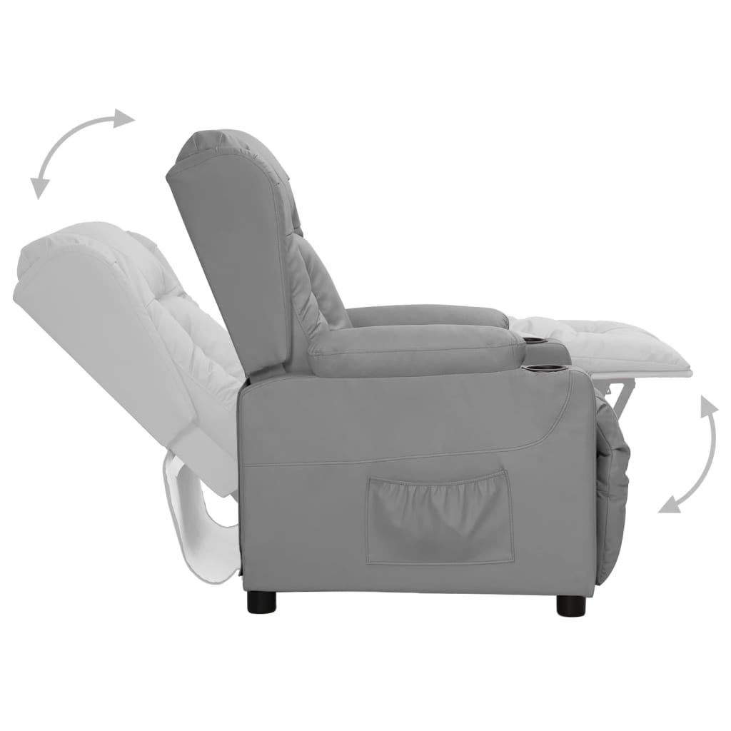 Fauteuil inclinable Gris Similicuir - XIOS