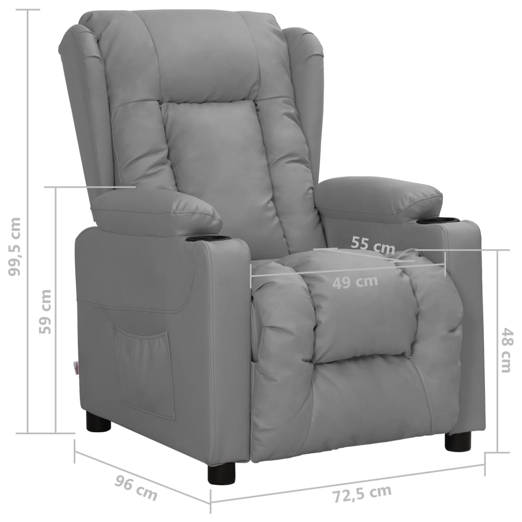 Fauteuil inclinable Gris Similicuir - XIOS