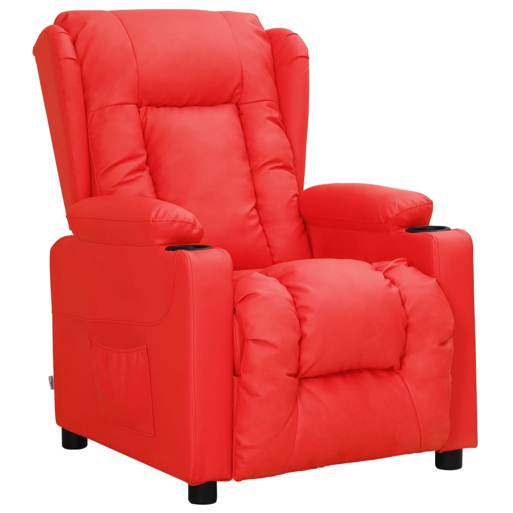 Fauteuil inclinable Rouge Similicuir