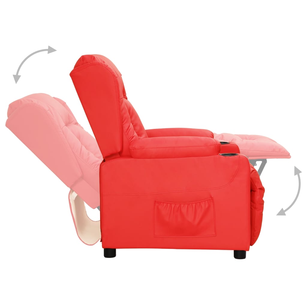 Fauteuil inclinable Rouge Similicuir