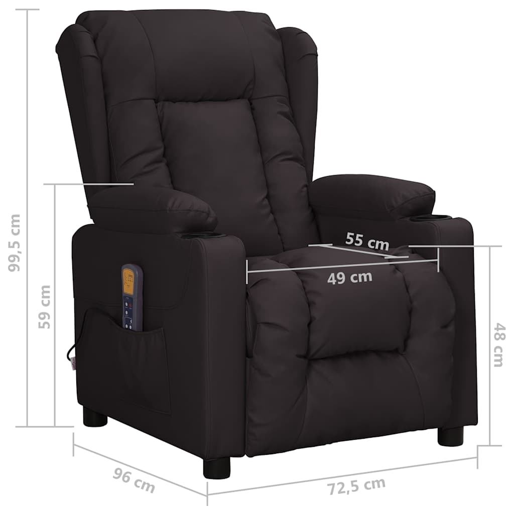 Fauteuil de massage Noir Similicuir - XIOS