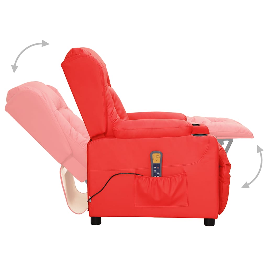 Fauteuil de massage Rouge Similicuir