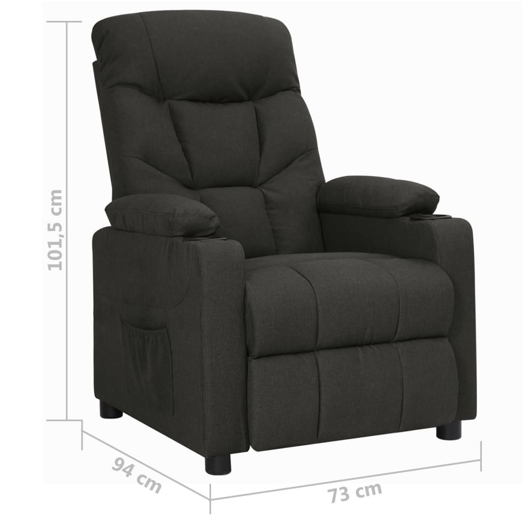 Fauteuil inclinable Noir Tissu - XIOS