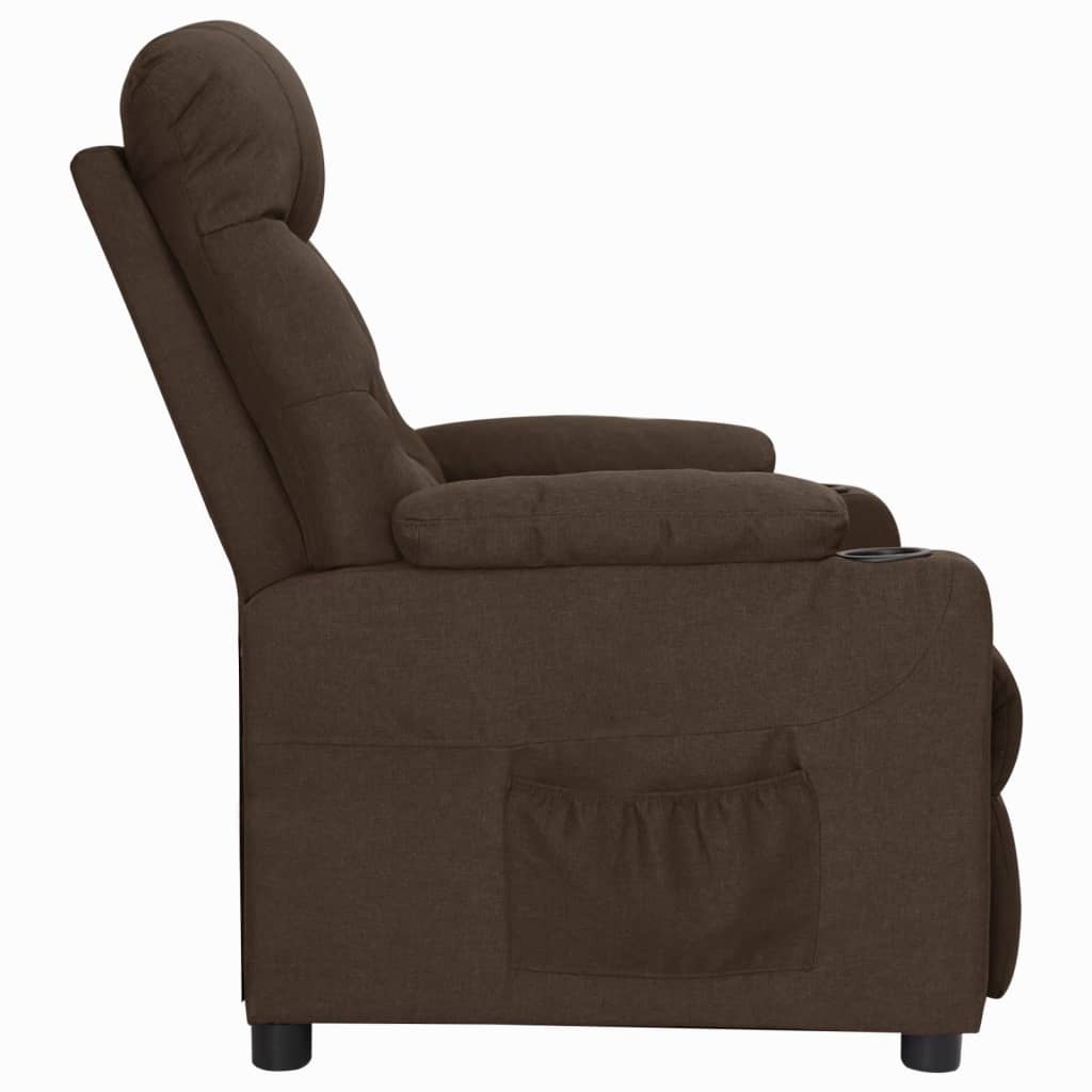 Fauteuil inclinable Marron foncé Tissu - XIOS