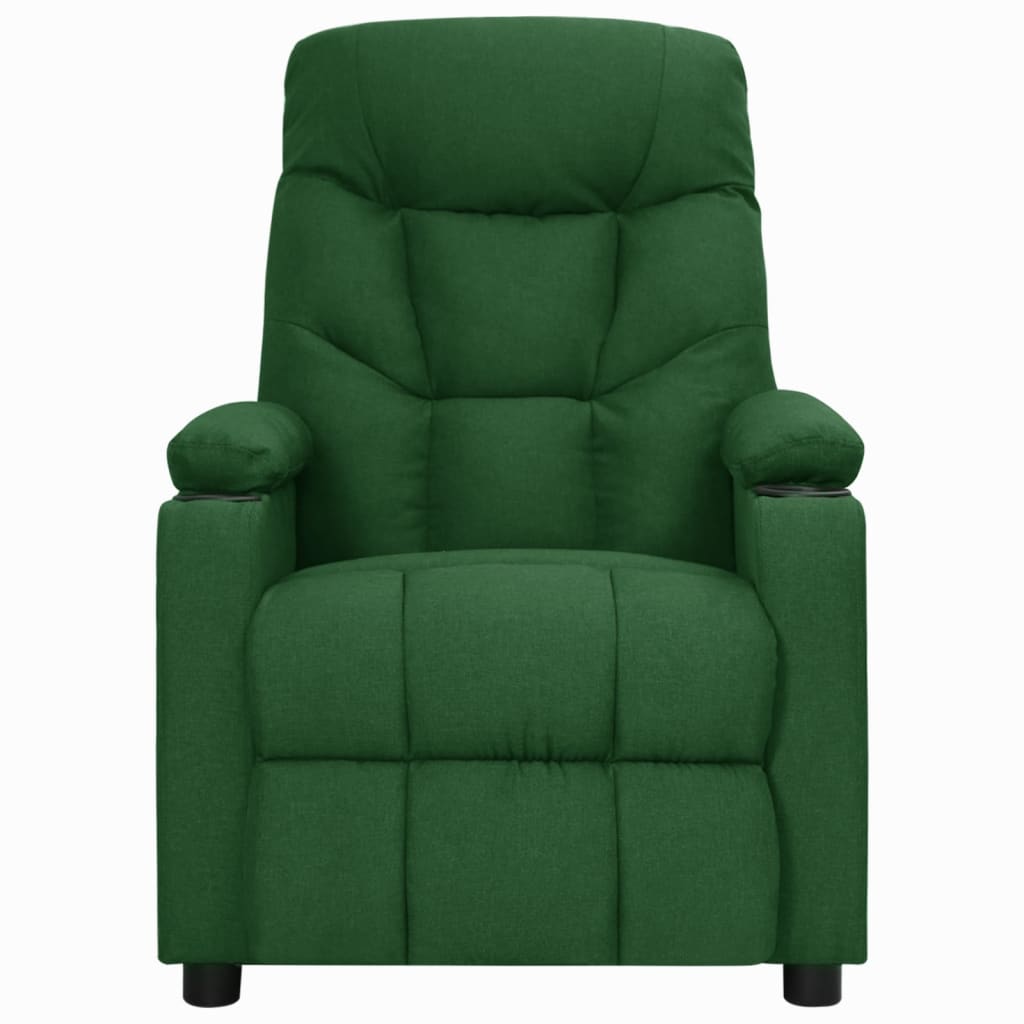 Fauteuil inclinable Vert foncé Tissu Fauteuils vidaXL