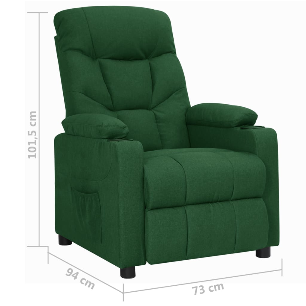 Fauteuil inclinable Vert foncé Tissu - XIOS