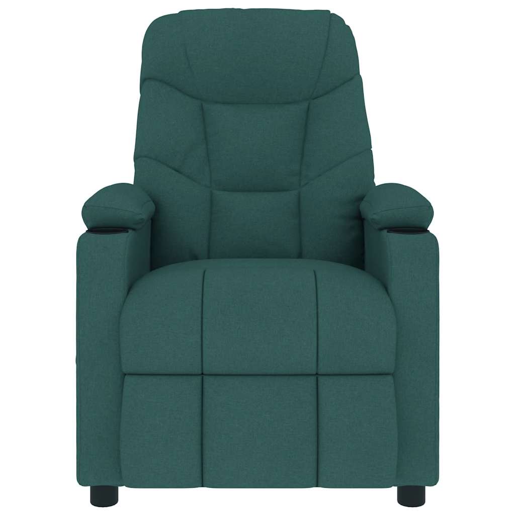 Fauteuil de massage Vert foncé Tissu