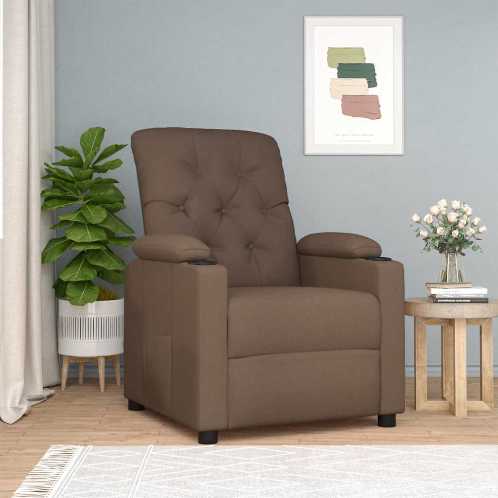 Fauteuil inclinable Marron Tissu - XIOS