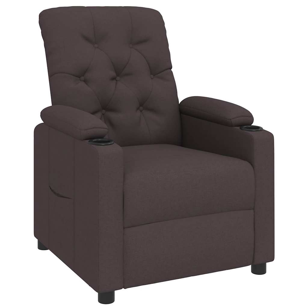Fauteuil inclinable Marron foncé Tissu - XIOS