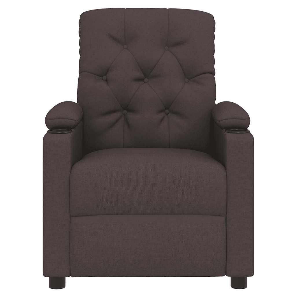 Fauteuil inclinable Marron foncé Tissu - XIOS