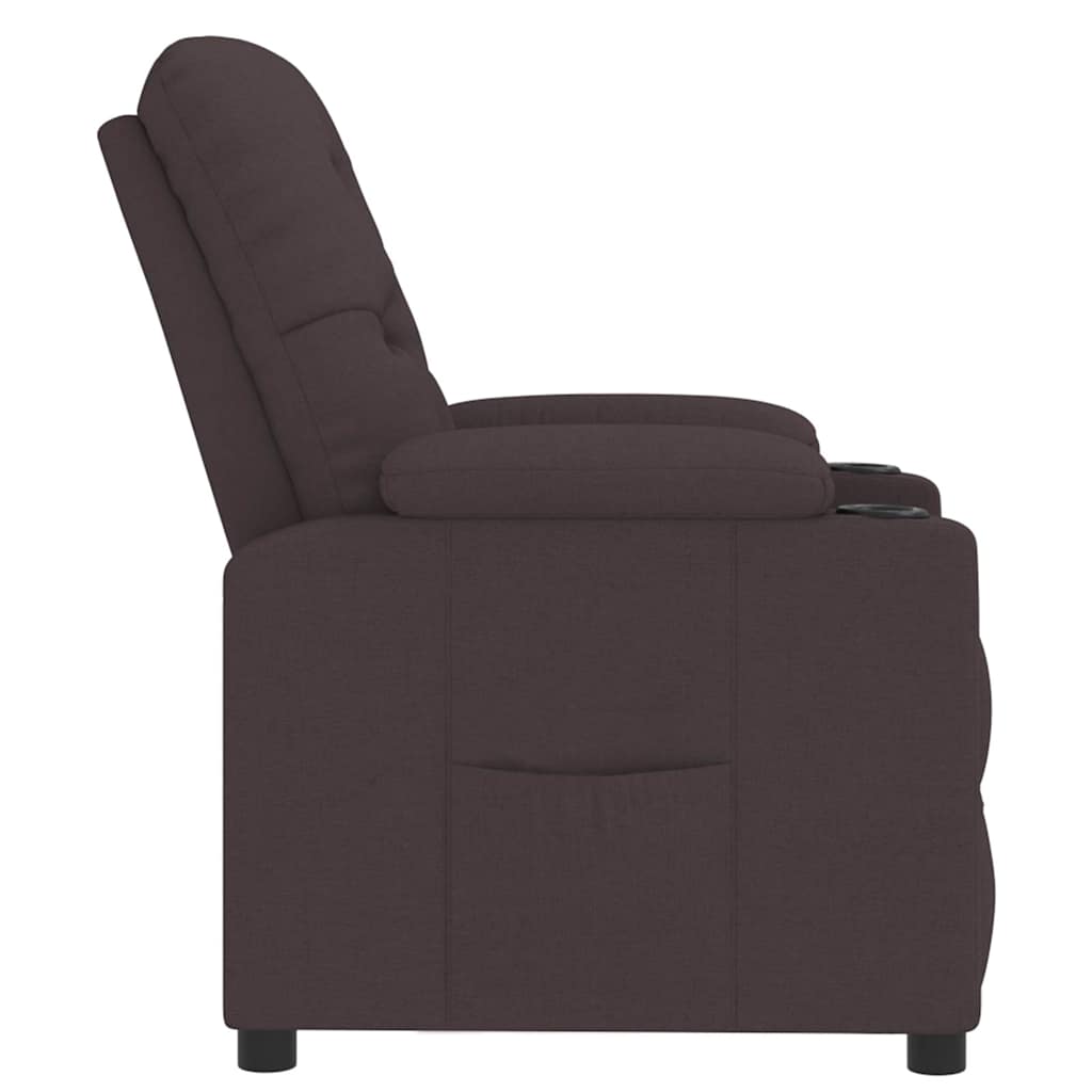 Fauteuil inclinable Marron foncé Tissu - XIOS