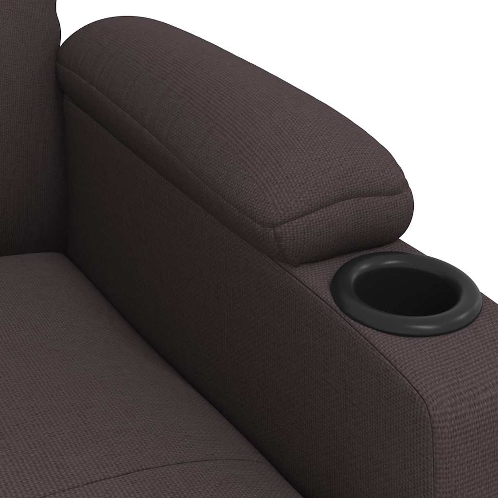 Fauteuil inclinable Marron foncé Tissu - XIOS