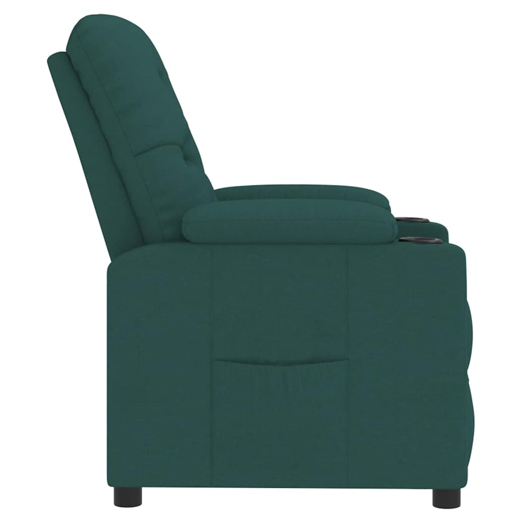 Fauteuil inclinable Vert foncé Tissu - XIOS