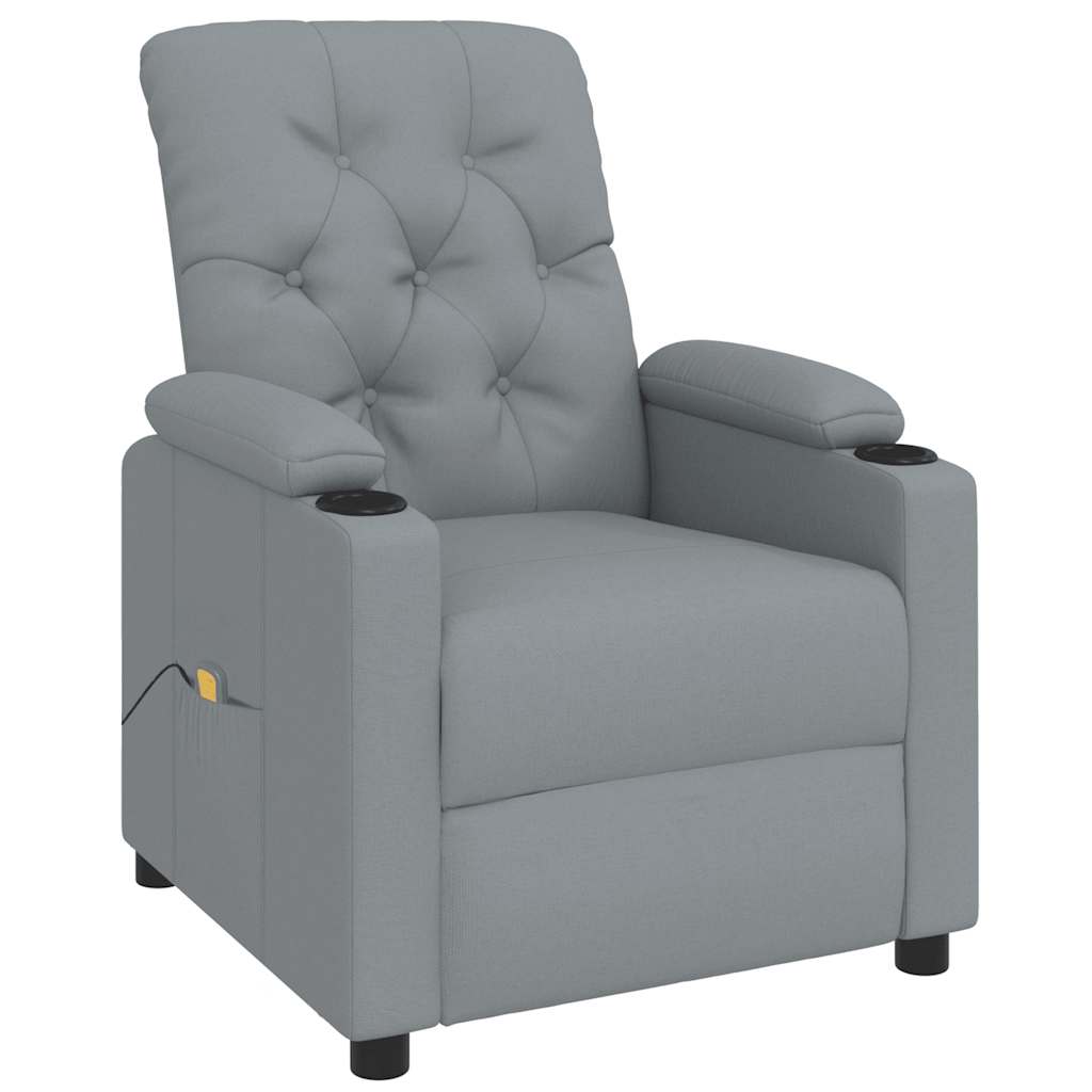 Fauteuil de massage Gris clair Tissu