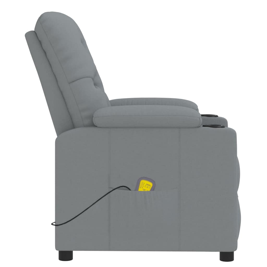 Fauteuil de massage Gris clair Tissu