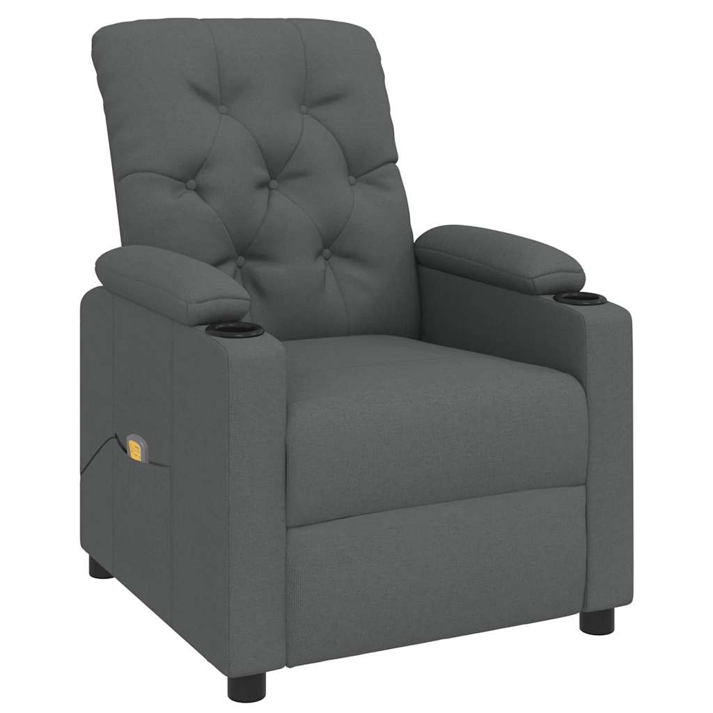 Fauteuil de massage Gris foncé Tissu - XIOS