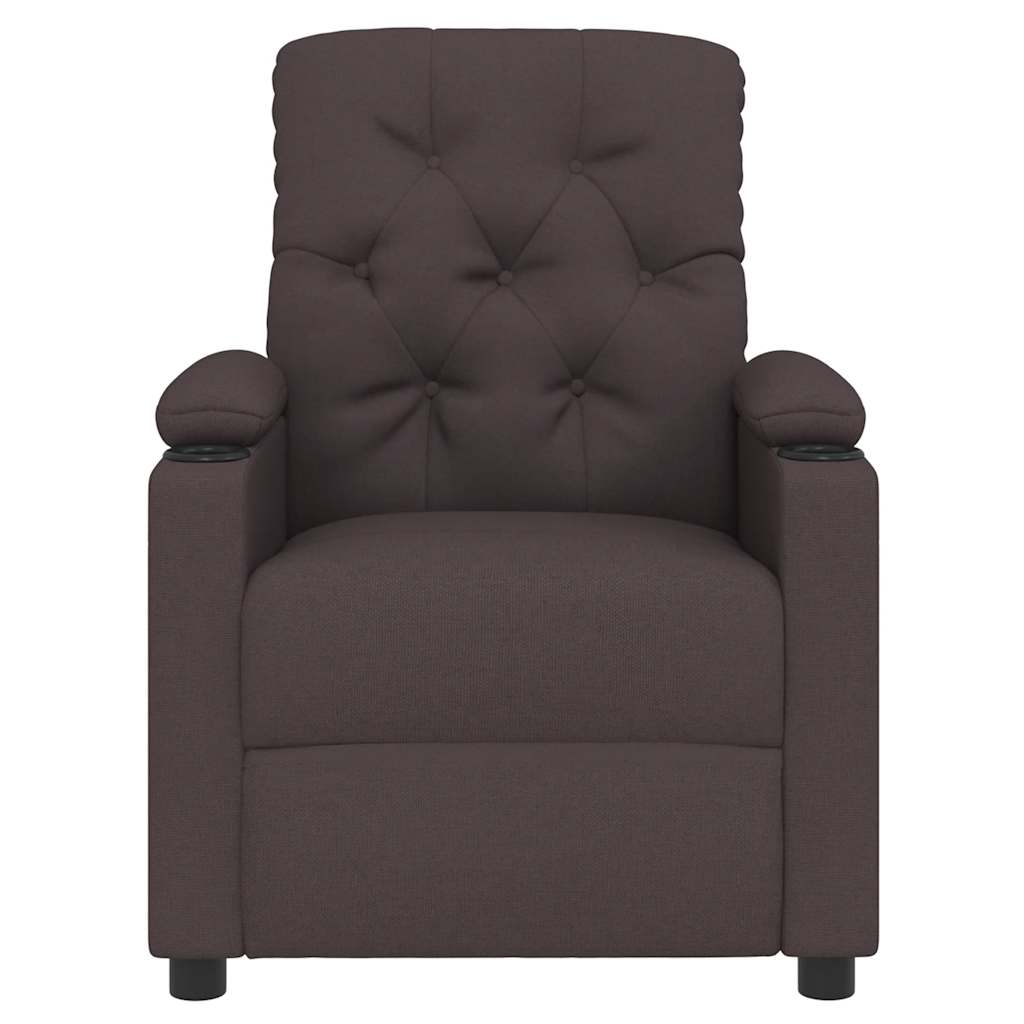 Fauteuil de massage Marron foncé Tissu