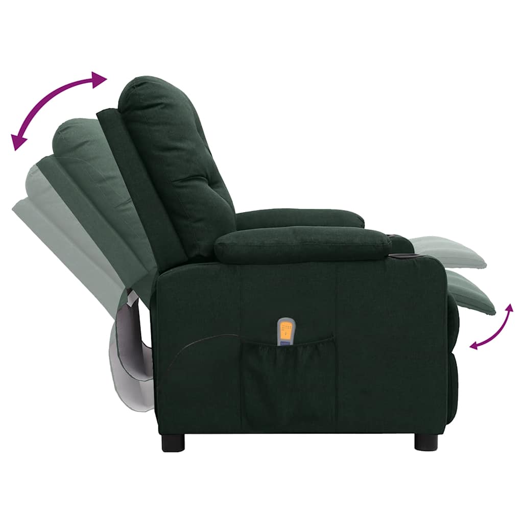Fauteuil de massage Vert foncé Tissu - XIOS