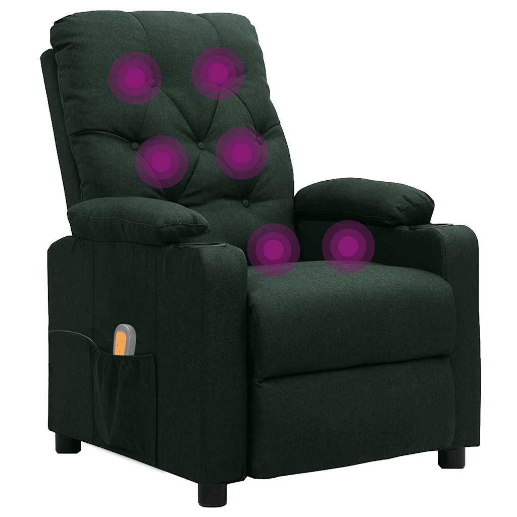 Fauteuil de massage Vert foncé Tissu - XIOS