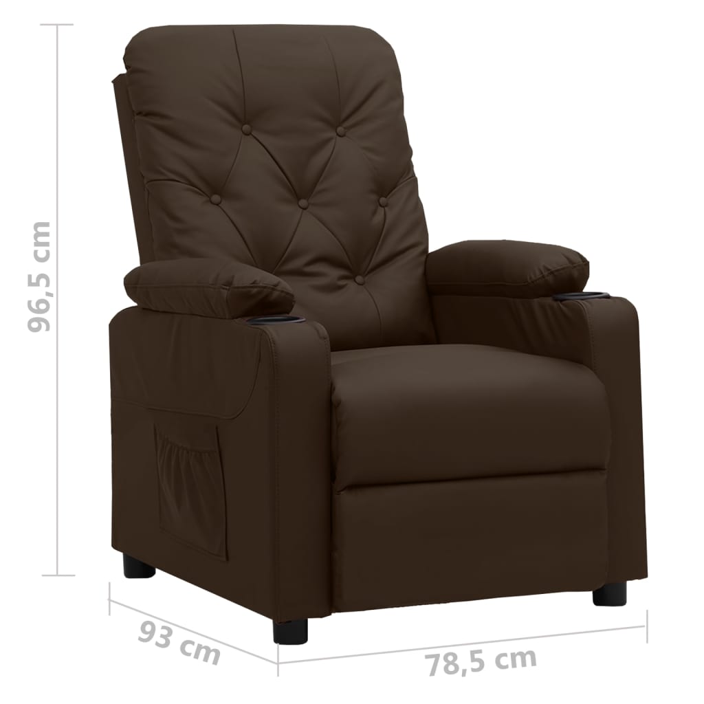 Fauteuil inclinable Marron Similicuir - XIOS