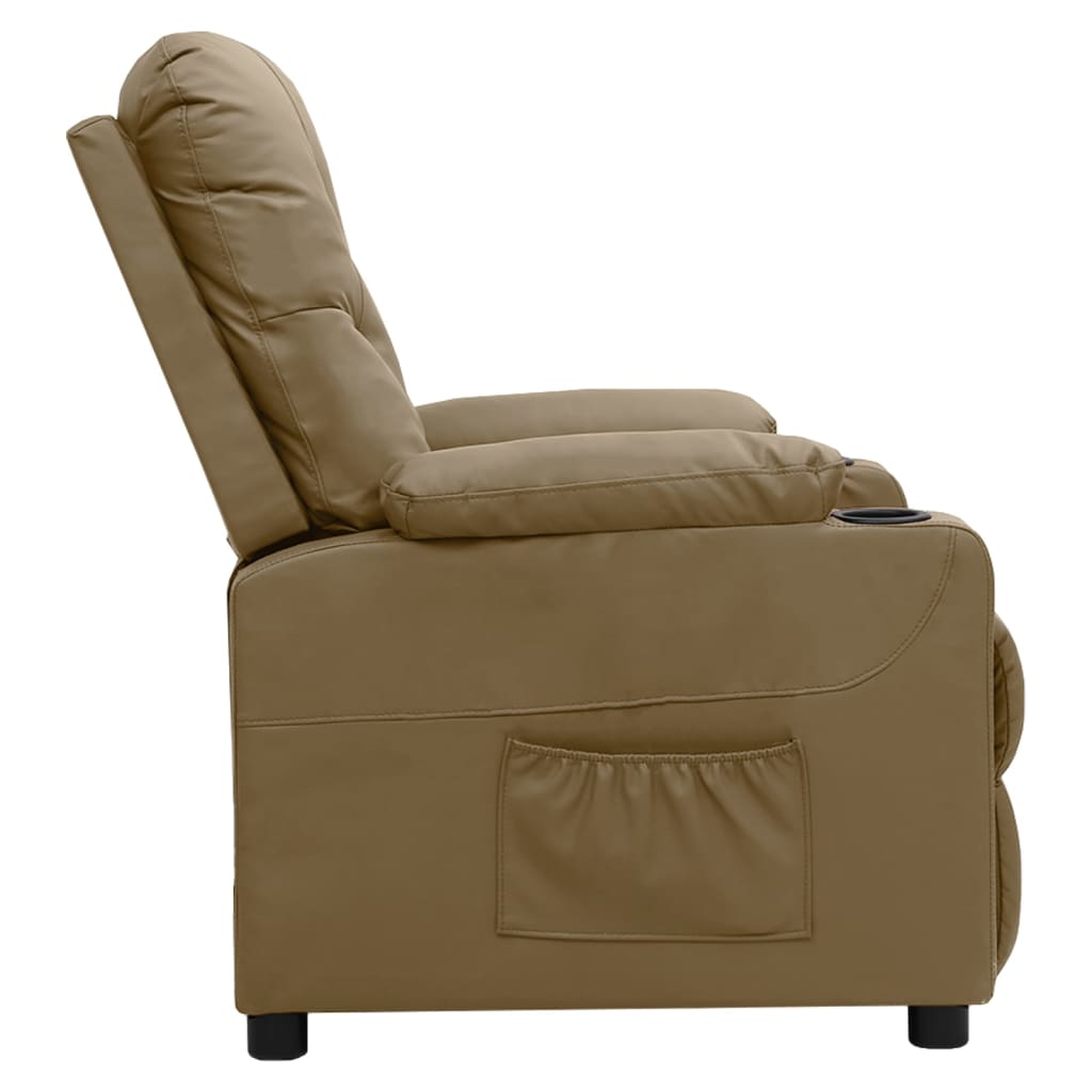 Fauteuil inclinable Cappuccino Similicuir - XIOS