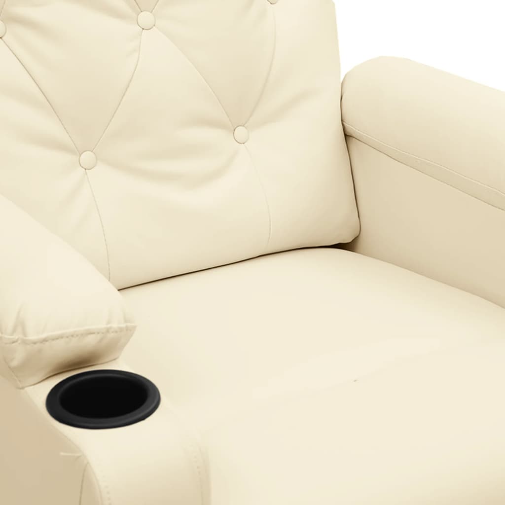 Fauteuil inclinable Crème Similicuir - XIOS