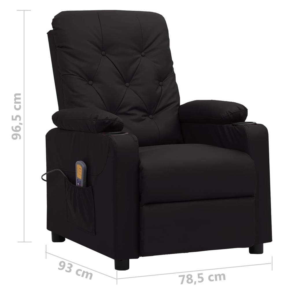 Fauteuil de massage Noir Similicuir - XIOS