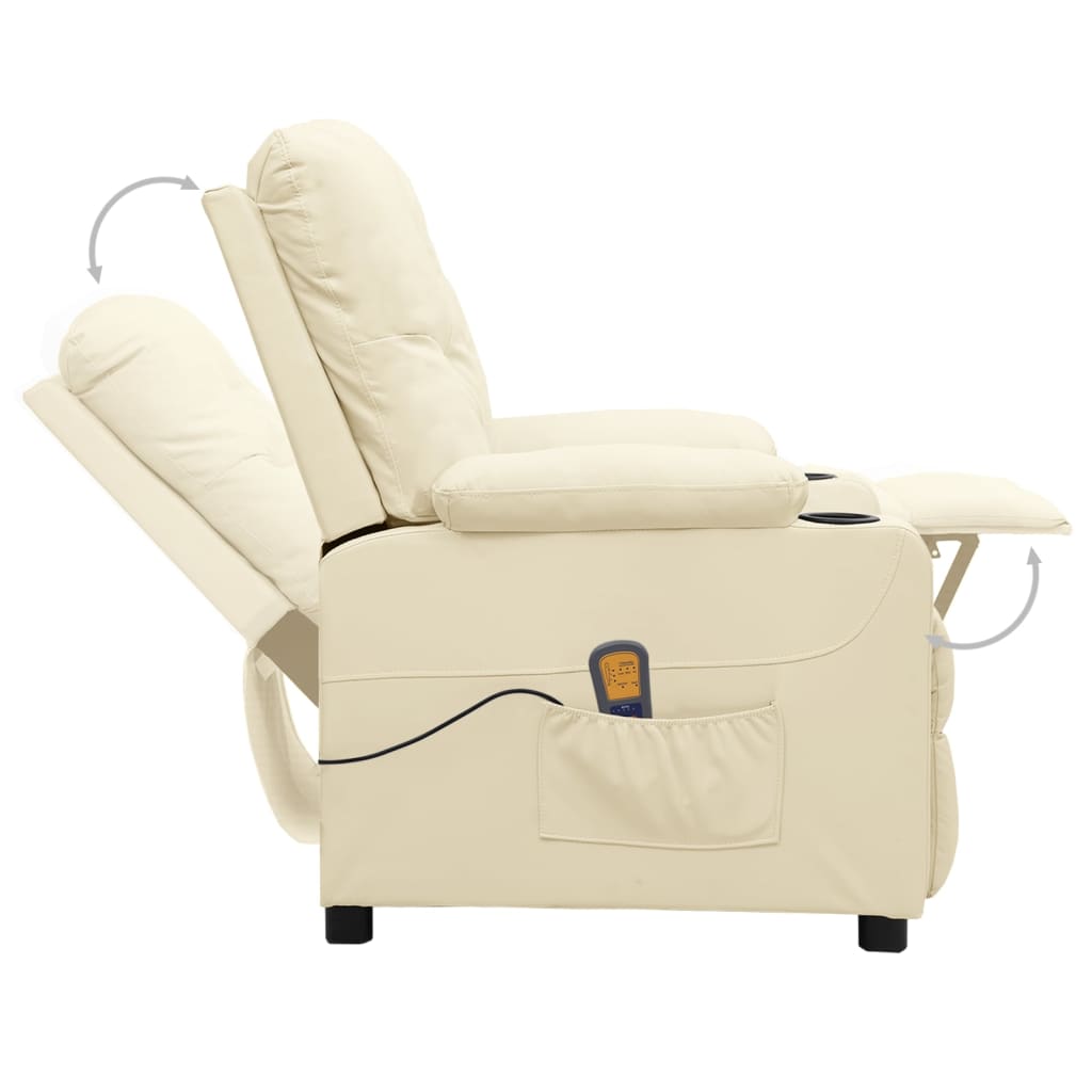 Fauteuil de massage Crème Similicuir - XIOS