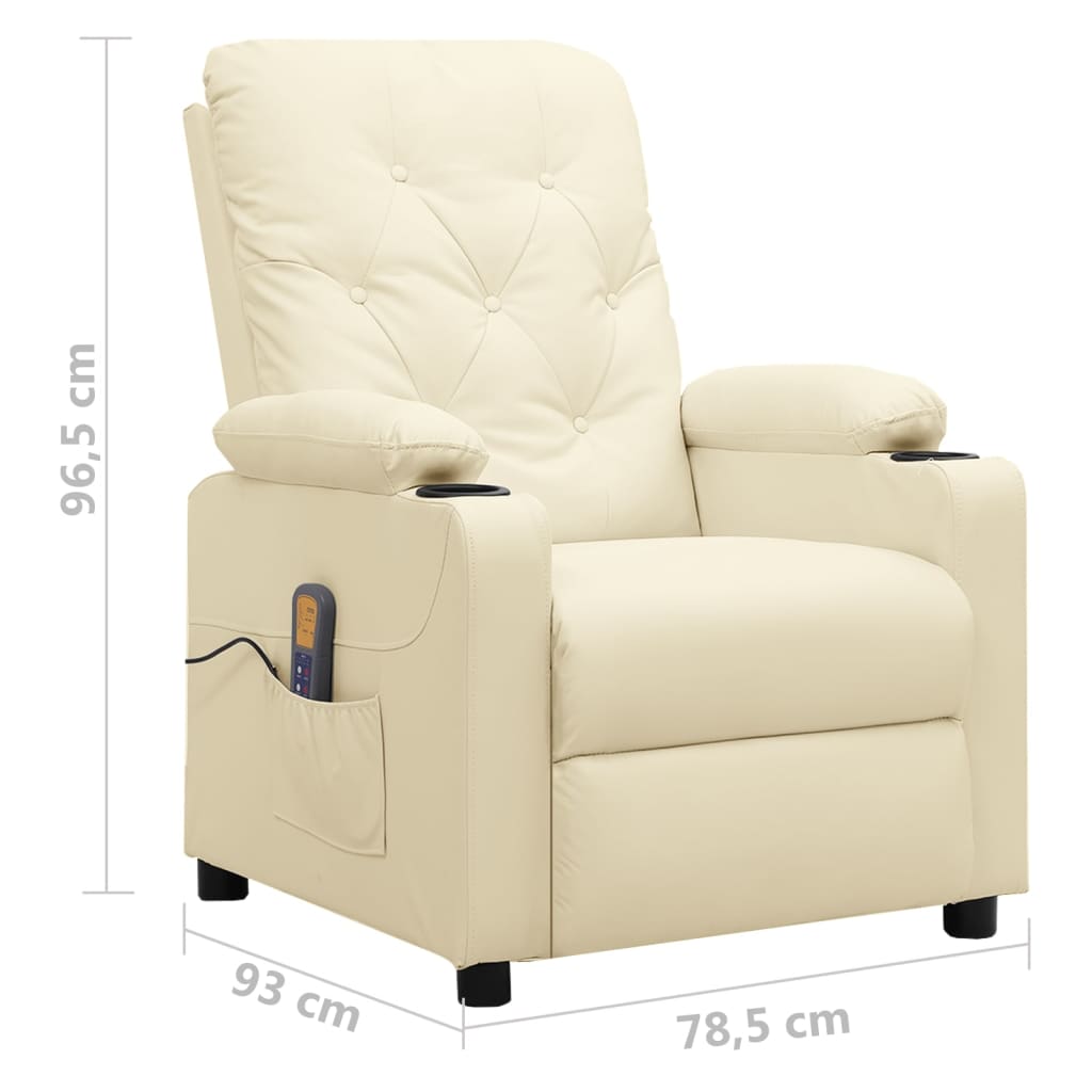 Fauteuil de massage Crème Similicuir - XIOS