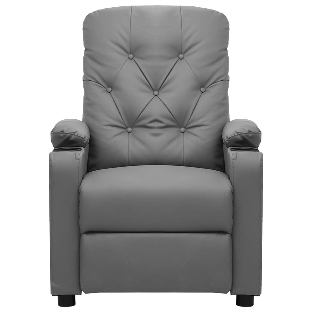 Fauteuil de massage Gris Similicuir Fauteuils électriques vidaXL
