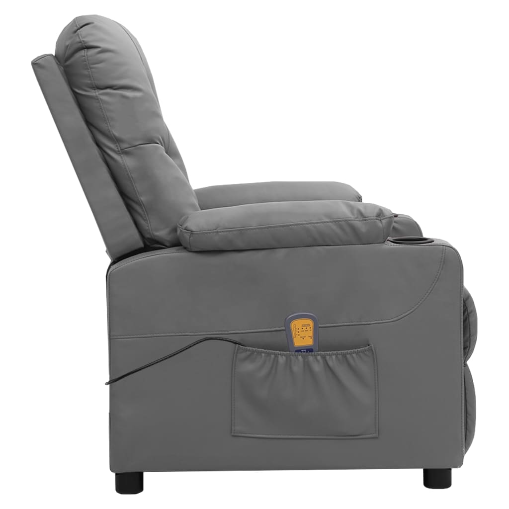 Fauteuil de massage Gris Similicuir - XIOS