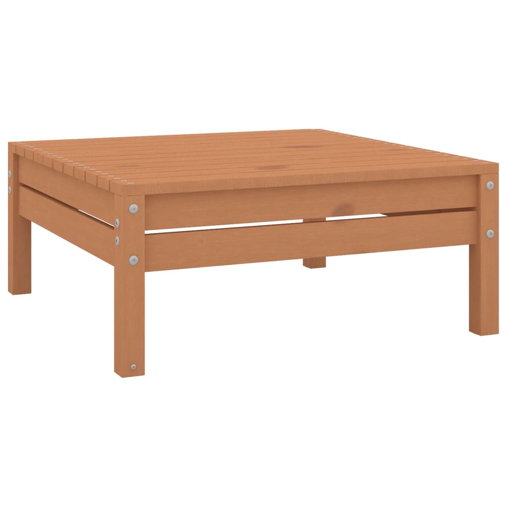 Salon de jardin 4 pcs Marron miel Bois de pin massif